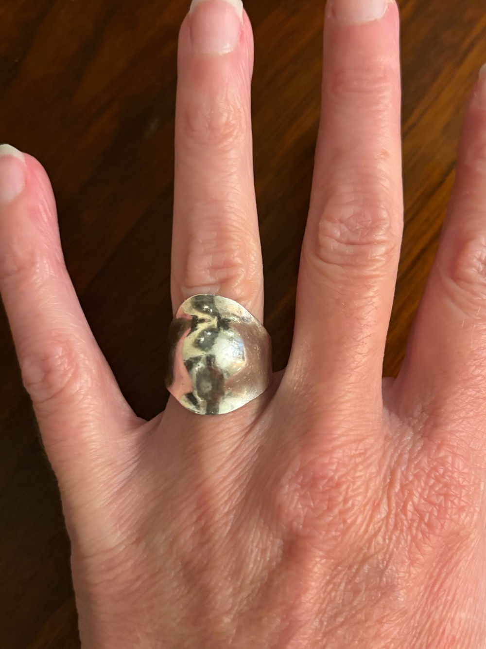 Sterling Silver Chunky Domed Statement Ring Modern Minimalist Boho 925